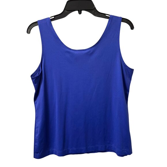 Chicos Blue Tank Top Size L Nylon Spandex Blend Sleeveless - Picture 9 of 12
